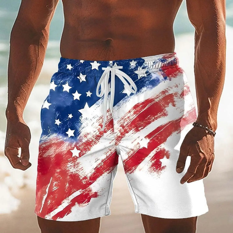 Men's American US Flag 250th Anniversary Beach shorts | SAMAG