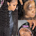40 46 Inch 13x4 13x6 HD Lace Front Wig Deep Wave Frontal Wig Human Hair Brazilian Curly Lace Front Wigs For Women 300% Density