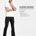Mens Winter Stretch Denim Jeans Thicken Warm Pants Slim Slightly Flare Trousers Boot Cut Fit Polar Fleece Jeans
