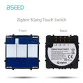 BSEED Zigbee Smart Switch 1/2/3Gang Sensor Switch Function Part Only Alexa Tuya Smart Home Control App 1/2/3Way No Neutral Wire