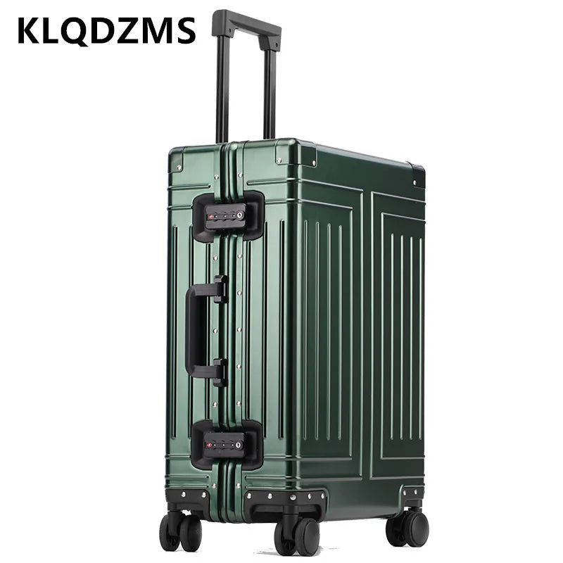 KLQDZMS 20'24'26'29 Inch Business Trolley Case All Aluminum Magnesium Alloy Boarding Case Large Capacity Universal Wheel Luggage