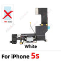 OEM Bottom USB Mic Board Quick Charger Dock Connector Charging Port Flex Cable For iPhone SE 1 2 3 6 6s Plus + Sticker