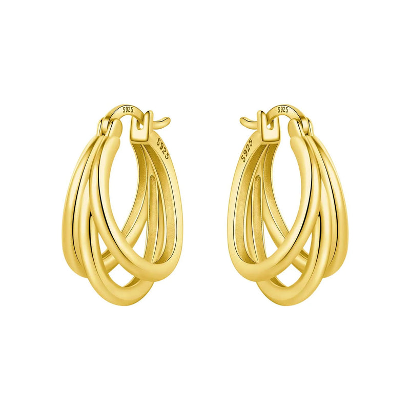 Orstarry S925 Sterling Silver 18k Gold Modern Square Earrings Hoop Earrings For Women Jewelry Original Trendy Anniversary Gifts
