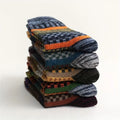 5pairs Unisex Ethnic Style Vintage Thick Wool Warm Crew | SAMAG