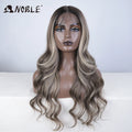 Noble 13x4 Lace Front Wig Synthetic 28 inch Long wavy ombre blonde Wigs For Women Ombre Lace Front Wig Synthetic Lace Front Wig