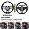 2PCS Universal Round Car Steering Wheel Cover Winter Fur Warm Carbon Fiber Leather Anti-slip Protective Case Luxury Accessories