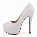 2026 Women Pumps Sexy Round Toes High Heels Fashion Super 14cm Platform Casual Thin Womens Party Red Wedding Shoes Large Size