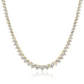 KNOBSPIN 3 Claw D VVS1 Moissanite Tennis Necklace s925 Sterling Silver 18k White Gold GRA Certified - Visuel 9 | SAMAG