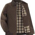 US size men's zipper pure cotton duck canvas quilted coat - Detroit thick and warm flannel jacket