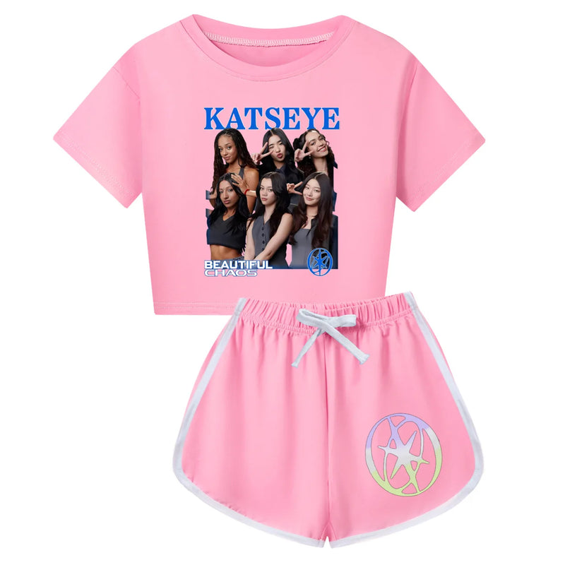 KATSEYE Costume Baby Girls Summer Casual Pajamas Set Kids | SAMAG
