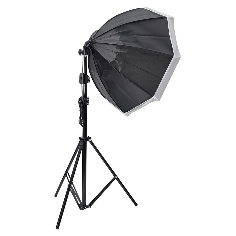 70cm Octagon Softbox Photography Lighting soft box With Tripod  Photo Studio Accessories Various Of Bulb