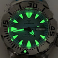 Tandorio Monster NH36A Mechanical Dive Automatic Men's Watch AR Sapphire 42mm 20BAR Steel Wristwatch Double Date Green Luminous
