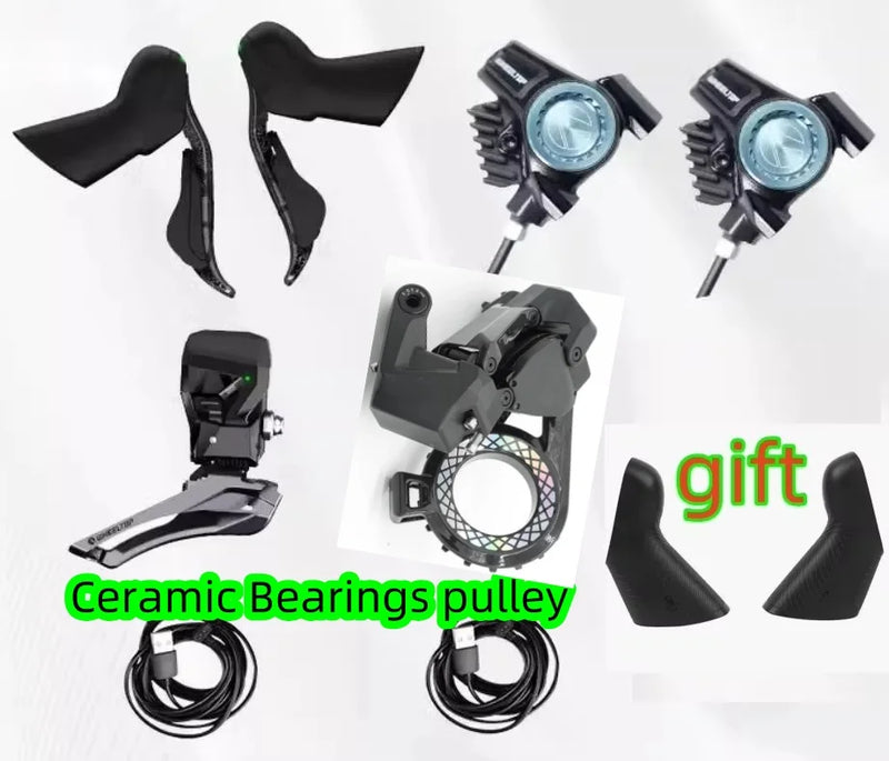 WHEELTOP EDS TX Electronic Wireless Groupset, Carbon Ceramic Bearings pulley cage MAX 36T cassette