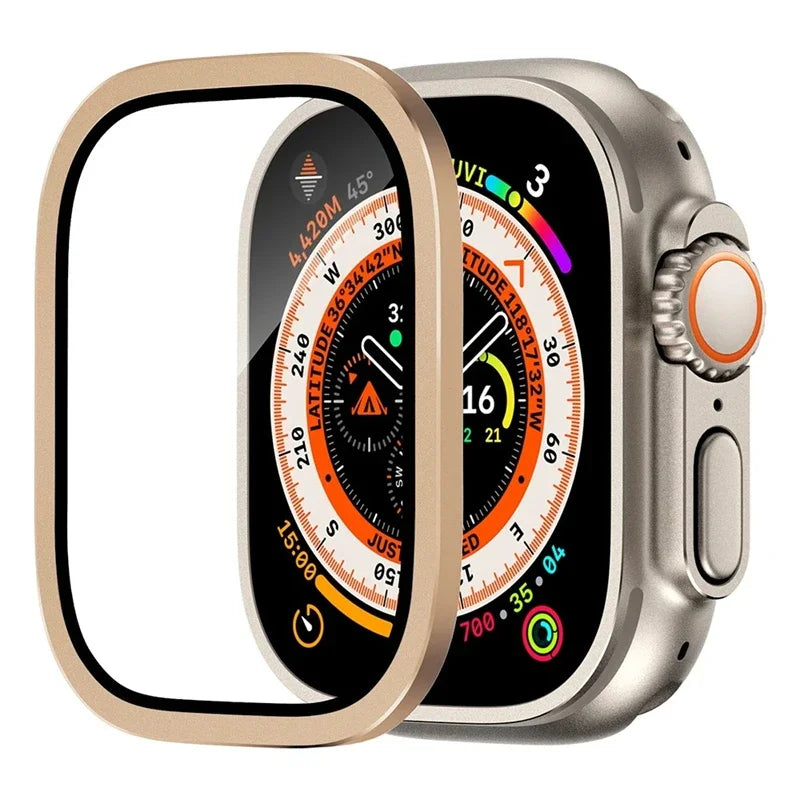 HD/privacy Anti-Scratch Screen Protectorfor Apple Watch Ultra 2 49mm Aluminium Alloy Case+Tempered Glass iWatch Ultra 49mm Film