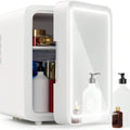 Mini Fridge Skincare With Dimmable LED Light Mirror, 4 Litre Capacity/6 Cans Of 330ml Mini Fridge For Skincare And Makeup, Coole