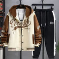Men's Hooded Tracksuit Set Hoodie Jogger Pants 2 Piece Fashion Sports Wear Korean Popular Clothes Plus Size - View 7 | SAMAG