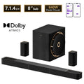 ULTIMEA 7.1.4ch Soundsystem Soundbar, Dolby Atmos&APP Control, Surround Sound System with Subwoofer & 2 Wireless Rear Speakers