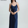 FIMTAIRAH   Sexy Comfortable  00% Mulberry Silk Nightdress  Silk home wear black  Silk Long Night Dress   Silk Nightdress Women1