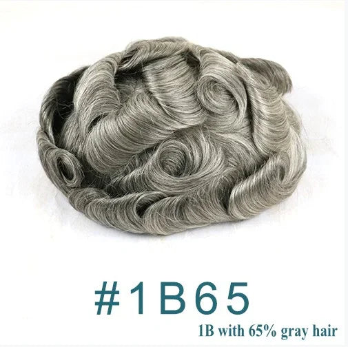 Super Ultra Thin Skin 0.02mm 80-100%Density Men Toupee Brown Black 210# Human Hair System Undetectable Natural Hairline Prosthes