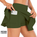 Cloud Hide Pocket Tennis Skirts Women Sports Golf Pleated Skirt Candy Color Fitness Shorts High Waist Quick Dry Running Skort