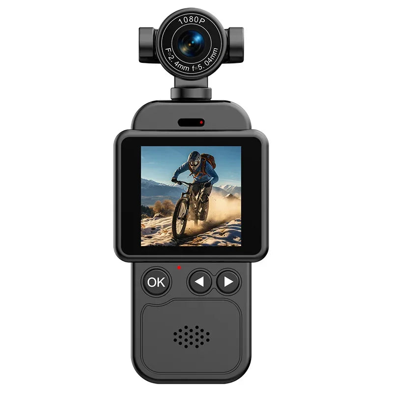 4K Ultra HD Pocket Action Camera 360° Rotatable Vlog Wifi Sports Cam Waterproof Case Travel Bicycle Driver Recorder