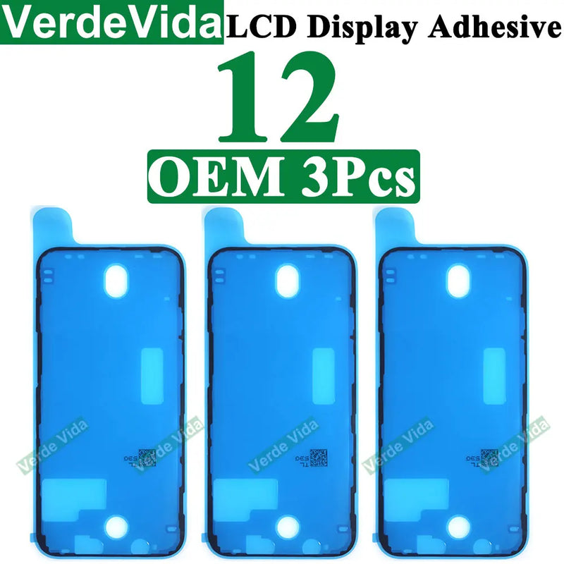 VerdeVida 3pcs OEM Screen Display Adhesive for iPhone 13 Pro Max 11 12 13 14 15 Plus XS X LCD Waterproof Glue Sticker Frame Seal