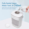 Small Household Summer Cooling Equipment Mini USB Desktop Air Conditioner Fan With Mist Spray Humidifying Feature Portable Cold