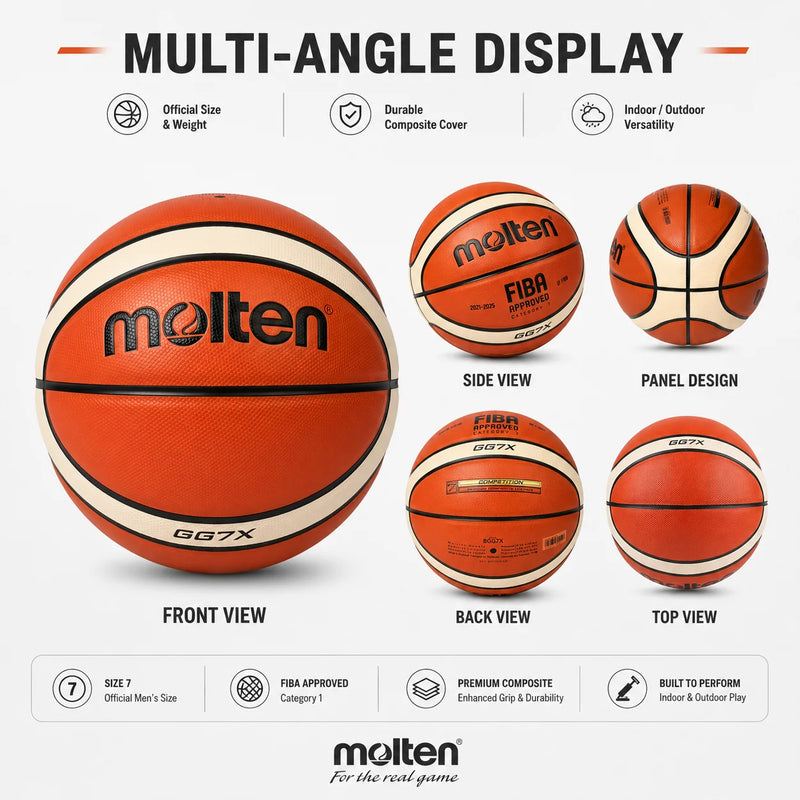 Molten GG7X Basketball Size 7 Indoor and Outdoor Training - View 6 | SAMAG