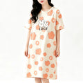 Women Large Size Pajamas Short-Sleeved Nightgown LUCK | SAMAG