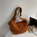 New Women Texture and Versatile Hobo Bags Large Capacity Crossbody Bags Fashion Casual Simple Storage Bags for College Students