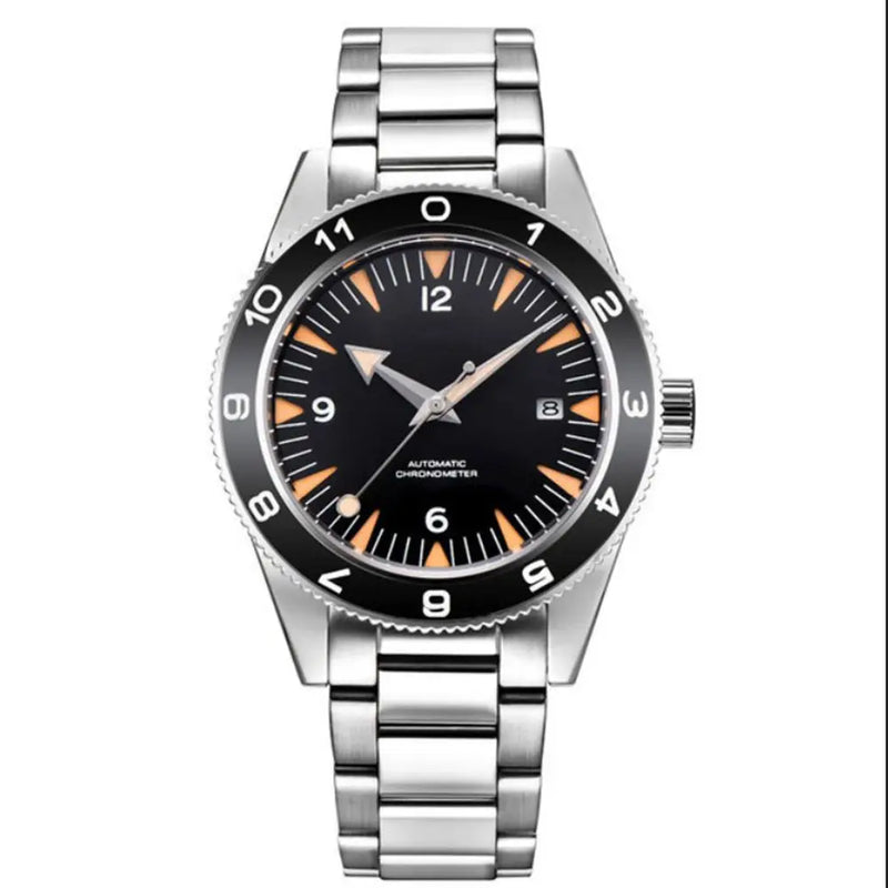 Custom Logo NH35 Movement Watch 10bars Mens 41mm Sapphire Ceramic Bezel Male Mechanical Clock Diver Sports Automatic Wristwatch