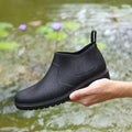 Young Outdoor Men's Rain Boots Work Summer Low Heel Garden Gum Without Lacing Low-heel Male Shoes Gumboots Comfortable 2025 Mud