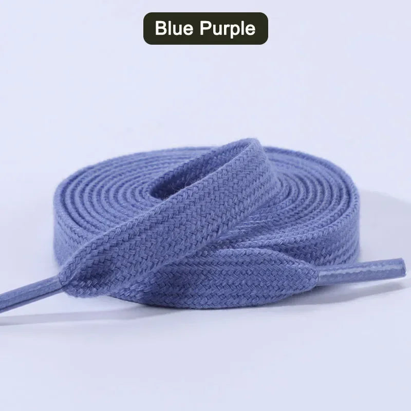 Cotton Shoelaces 1CM Width Flat Shoe laces Tennis Sneakers Shoelace 80/100/120/140/160CM Laces for Shoes Accesories 1Pair