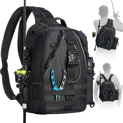 Professional Fishing Gear Bag Lightweight Crossbody Large | SAMAG