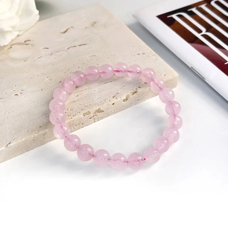 Natural Stone Beads Bracelet For Women Men Agate Crystal Quartzs Aquamarines Jades Jewelry Agates Elastic Bangle Bracelets 6 8mm