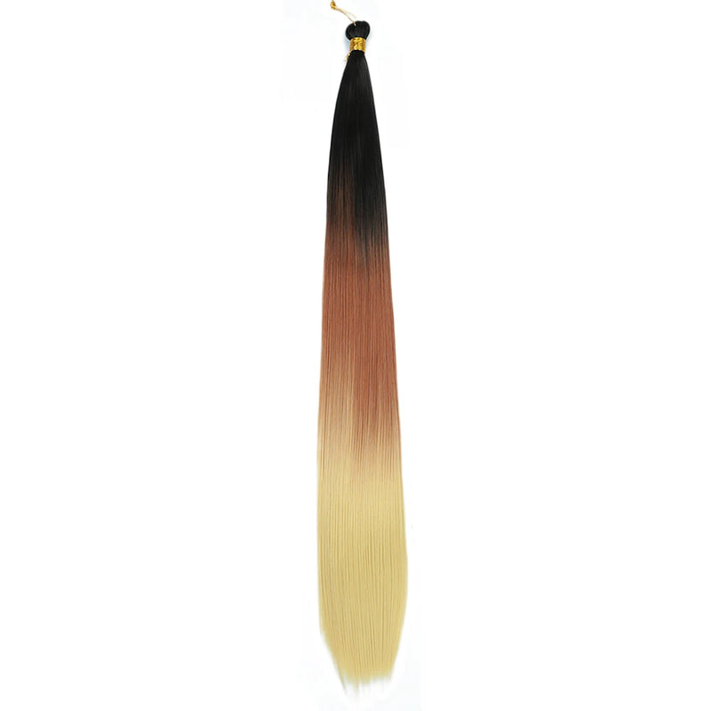 22-28Inch Straight Pony Hair Bundles Crochet Braids Hair Silky Colorful Synthetic Braiding Hair Ombre Synthetic Hair For Women