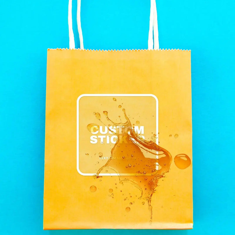 Custom Waterproof PVC Square Stickers 1/70/210 Pcs Personalized for Party Label Packaging