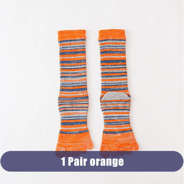 Pairs Man Toe Socks Long Plus Large Size Cotton Colorful | SAMAG