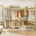 L4 Wall Mounted Industrial Pipe  Clothes Rack, Closet Organizer System with Rods Expandable, Clothing Rack, Corner Garment Rack