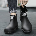 【First need for trendy people in the rainy season】Men's low-tube waterproof rain boots anti-slip wear-resistant Chelsea wind sho
