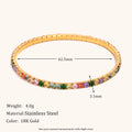 La.Muses Elastic Cubic Zirconia Stainless Steel Woman's Bracelet Fashion Luxurious Jewelry Party Accessories