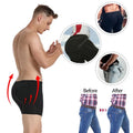 Men 4 Removable Padded Boxer Sexy Shapewear Hip Enhancer Breathable Butt Lifter Booty Padded Underwear Short Panties Tummy Control Body Shaper