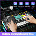 Multifunctional DJ Turntable with Microphone Simulation DJ Mixer Bluetooth Electric DJ Player Music Entertainment Gift for Kids