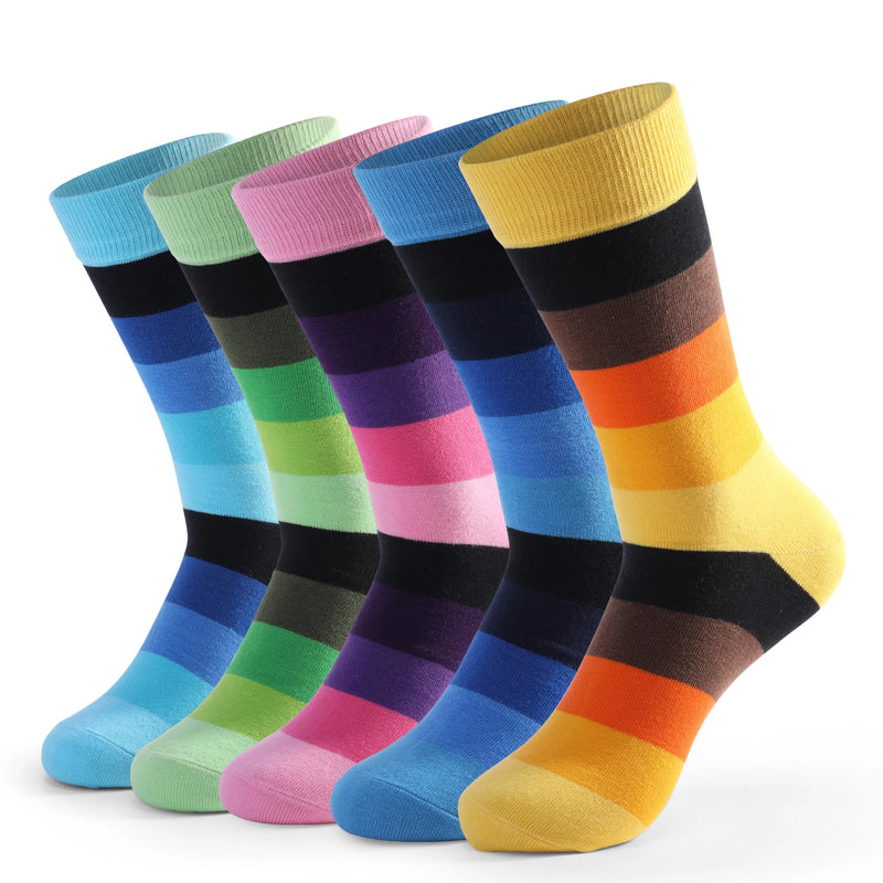 5 Pairs Men's Dress Socks Plus Large Size， Combed Cotton | SAMAG