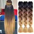 Tereshar 1Pcs 24inch 100g Synthetic Braiding Hair Extensions Jumbo Braiding Hair Twist Crochet Braids Hair for Women