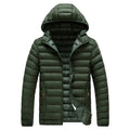 2026 New Men's Lightweight Padded Jacket Hooded Zip-up Parka Male Cotton Down Warm Demi-season Autumn Spring Warm Big Size Coat