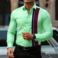 Men's fashionable contrast color striped long sleeve | SAMAG