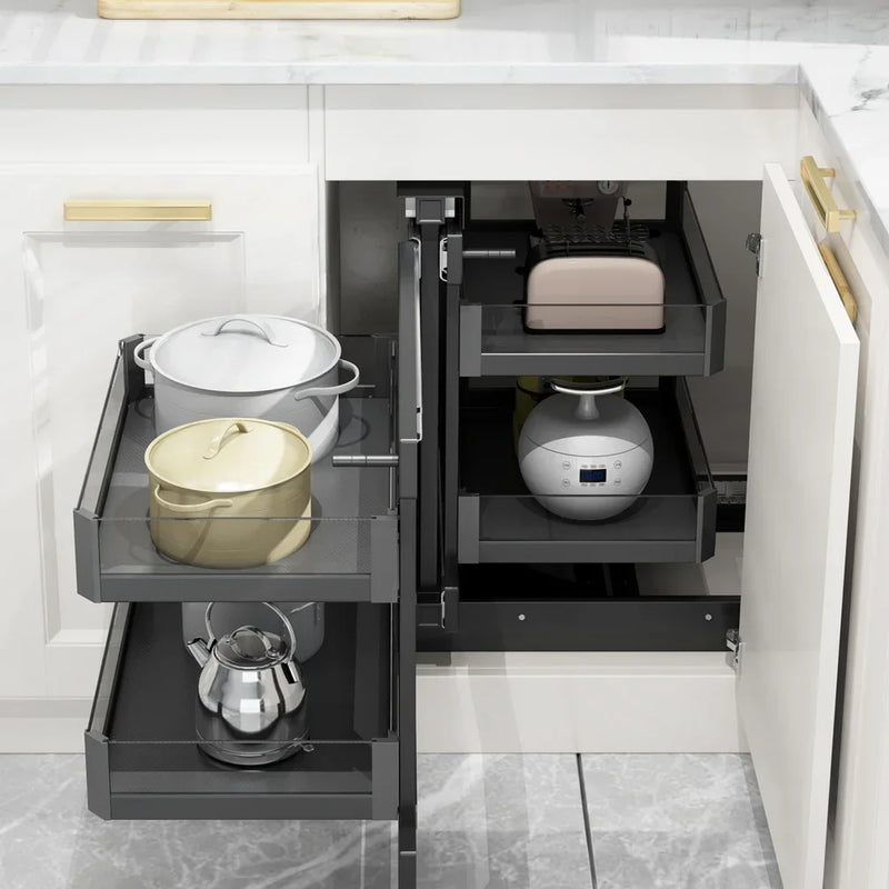 Cabinet Corner Pull - out Basket Kitchen Pot Rack - Storage Full - sale - View 3 | SAMAG