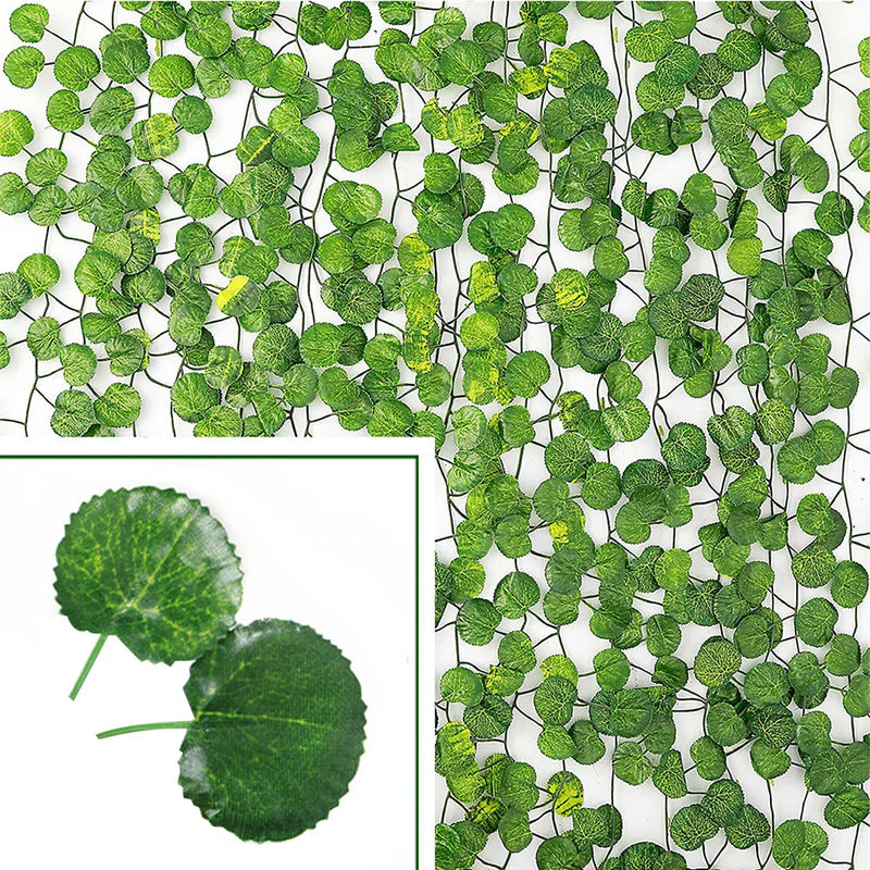 Artificial Plants Home Decor Green Silk Hanging vines Fake Leaf Garland Leaves Diy For Wedding Party Room Garden Decoration