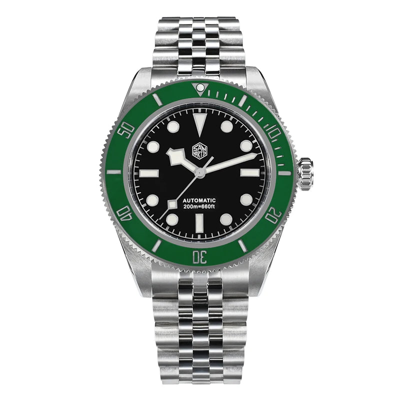 San Martin 40mm BB Men Watch Luxury Sport Diver Fly Clasp NH35 Automatic Mechanical Man Watches Jubilee BGW-9 20Bar SN0128